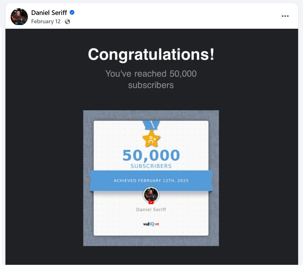 Daniel Seriff sub count Daniel Seriff sub count